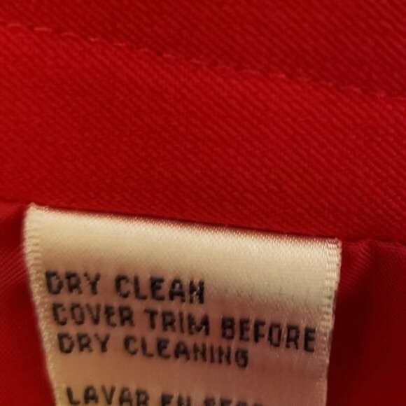 Vintage Rena Rowan Berry Red Wrap Front Midi Skirt w/Gun Metal Closures Sz12 EUC - Picture 8 of 10